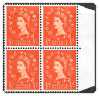 QEII Pre Decimal Wilding Definitive 1/2d Block Of 4 Unmounted Mint Hrd2a - Neufs