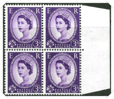 QEII Pre Decimal Wilding Definitive 3d Block Of 4 Unmounted Mint Hrd2a - Unused Stamps