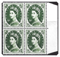 QEII Pre Decimal Wilding Definitive 9d Block Of 4 Unmounted Mint Hrd2a - Unused Stamps