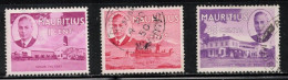 MAURITIUS Scott # 235-6, 244 Used - KGVI - Mauritius (...-1967)
