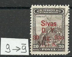 Turkey; 1930 Ankara-Sivas Railway Stamp ERROR "ğ" Instead Of "g" - Gebraucht