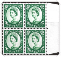 QEII Pre Decimal Wilding Definitive 1/3d Block Of 4 Unmounted Mint Hrd2a - Unused Stamps