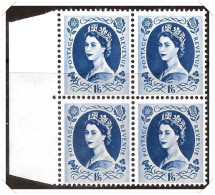 QEII Pre Decimal Wilding Definitive 1/6d Block Of 4 Unmounted Mint Hrd2a - Unused Stamps