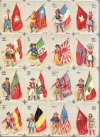 GF1509 - PLANCHE 32 CHROMOS GAUFRES CHICOREE MOKTA WILLIOT - DRAPEAUX - Other & Unclassified