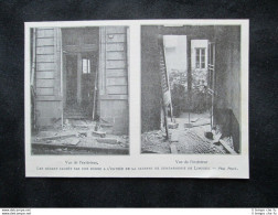 Bomba Alla Caserma Di Gendarmeria Di Limoges In Francia Stampa Del 1909 - Autres & Non Classés