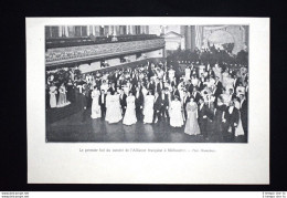 Il Primo Ballo Del Comitato Di Alleanza Francese A Melbourne Stampa Del 1906 - Autres & Non Classés