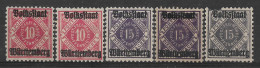 1919 GERMANY Wurttemberg Official For The Communal Authorities 5 MLH Stamps (Michel # 138,139) - Nuevos