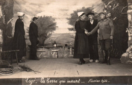 Legé - 3 Cartes Photos - Pièce De Théâtre LA TERRE QUI MEURT , Février 1933 - Spectacle Acteurs - Legé