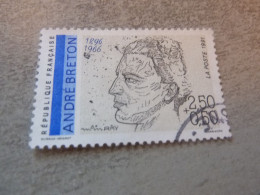 André Breton (1896-1966) Poête - 2f.50+50c. - Yt 2682 - Gris, Noir Et Bleu - Oblitéré - Année 1991 - - Gebraucht