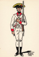 UNIFORME - ESPAGNE - MILICE D' INFANTERIE De PUERTO RICO - 1785 - ILLUSTRATEUR; BUENO - CARTE ( 9 X 12,8 Cm) - Uniformi