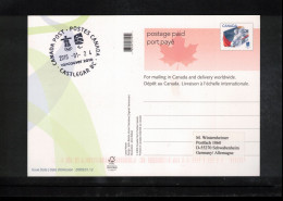 Canada 2010 Olympic Games Vancouver - CASTLEGAR BC Postmark Interesting Postcard - Hiver 2010: Vancouver