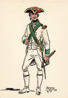 UNIFORME - ESPAGNE - COMPAGNIE SUELTA De PARDOS De PANAMA - 1785 - OFICIAL - ILLUSTRATEUR; BUENO - CARTE ( 9 X 12,8 Cm) - Uniformi