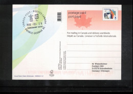 Canada 2010 Olympic Games Vancouver - PRINCE GEORGE BC Postmark Interesting Postcard - Hiver 2010: Vancouver