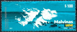 Argentina 2022 ** Falklands Unites Us. Islands Map. Malvinas Nos Une. Mapa De Las Islas. - Unused Stamps