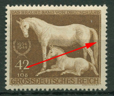 Deutsches Reich 1944 Galopprennen Mit Plattenfehler 899 F 22 Postfrisch - Varietà & Curiosità