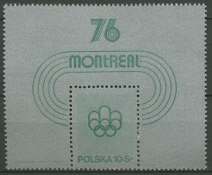 Polen 1975 Olympia Sommerspiele Montreal'76 Block 61 Postfrisch (C93285) - Blocs & Feuillets