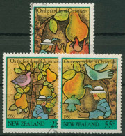 Neuseeland 1986 Weihnachten Vögel Birnbaum 971/73 Gestempelt - Gebruikt