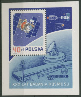 Polen 1987 30 Jahre Weltraumfahrt Block 105 Postfrisch (C93348) - Blocks & Kleinbögen