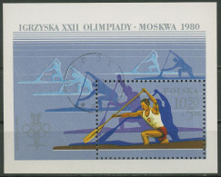 Polen 1980 Olympia Sommerspiele Moskau Block 81 Gestempelt (C93317) - Blocks & Kleinbögen