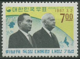 Korea (Süd) 1967 Bundespräsident Heinrich Lübke Staatsbesuch 571 Postfrisch - Korea (Zuid)