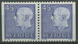 Schweden 1967 Freimarken König Gustav VI. Adolf 586 Dl/Dr Paar Postfrisch - Ongebruikt