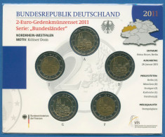 Deutschland 2 Euro 2011 Nordrhein-Westfalen Originalsatz St OVP (m1458) - Deutschland