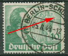 Berlin 1949 Goethe Mit Plattenfehler 61 I Mit TOP-Stempel - Abarten Und Kuriositäten