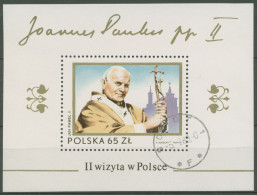 Polen 1983 Papst Johannes Paul II. In Polen Block 91 Gestempelt (C93372) - Blocs & Feuillets