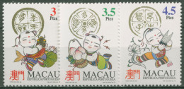 Macau 1994 Glückssymbole Karpfen Pfirsich Lilie 776/78 Postfrisch - Ungebraucht