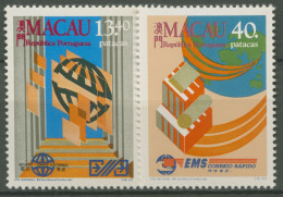 Macau 1988 Weltposttag Postdienst EMS 606/07 Postfrisch - Ungebraucht