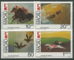Macau 1990 Tierwettkämpfe Pferderennen Hunde Vögel 663/66 Postfrisch - Nuovi