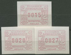 Griechenland 1985 Automatenmarken Galeere, Brieftaube Satz ATM 2 Z S1 Postfrisch - Viñetas De Franqueo [ATM]