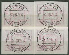 Griechenland 1988 ATM Satz Ausstellung IONNINA '88 ATM 7 Zc S2 Gestempelt - Timbres De Distributeurs [ATM]