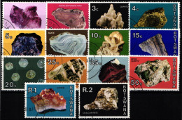 Botswana 114-127 Gestempelt Mineralien #NI554 - Botswana (1966-...)