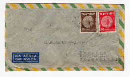 1953. ISRAEL,JERUSALEM,AIRMAIL COVER TO BELGRADE,YUGOSLAVIA,CENSOR - Brieven En Documenten