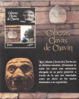 2010 Peru Stone Heads Of Chavin Culture Souvenir Sheet MNH - Peru