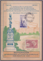 90th ANNIVERSARY OF THE FOUNDATION OF BRUSQUE AUGUST 4, 1860, LION, History Of Brusque, Brazil Card 1950 - 54 - Briefe U. Dokumente