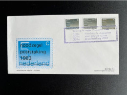 NETHERLANDS 1983 FDC POSTAL STRIKE LOCAL MAIL SERVICE ZAANSTAD NEDERLAND POSTSTAKING STADSPOST - Cartas & Documentos