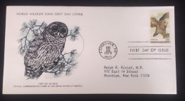 EL)1978 UNITED STATES, WORLD WILDLIFE FUND, WWF, FAUNA, OWLS, CIRCULATED TO NEW YORK - USA, FDC - Unused Stamps