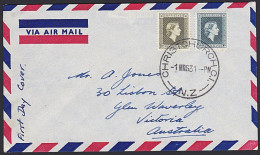 QEII OFFICIAL FDC AIRMAIL TO AUSTRALIA - Poste Aérienne