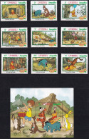 MiNr. 515 - 524 (Block 46) Anguilla 1982, 29. Nov. 100. Geburtstag Von Alan Alexander Milne Weihnacht- Postfrisch/**/MNH - Grenade (1974-...)