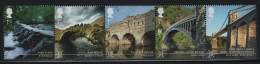 Great Britain 2015 MNH Sc 3375a 1st Bridges Strip Of 5 - Unused Stamps