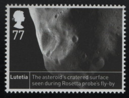 Great Britain 2012 MNH Sc 3116 77p Lutetia Asteroid Astronomical Bodies - Unused Stamps