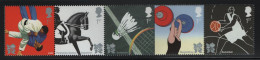 Great Britain 2009 MNH Sc 2711a 1st Judo, Equestrian, Badminton, Weight Lifting, Basketball Strip Of 5 - Unused Stamps