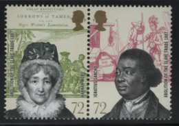 Great Britain 2007 MNH Sc 2461a 72p Hannah More, Ignatius Sancho Abolition Of Slavery Pair - Unused Stamps