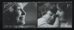 Great Britain 2006 MNH Sc 2367a 1st QEII 80th Birthday Pair - Unused Stamps