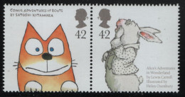 Great Britain 2006 MNH Sc 2339a 42p Comic Adventures Of Boots, Alice's Adventures In Wonderland Pair - Unused Stamps