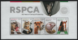 Australia 2021 MNH Sc 5390a RSPCA 150th Ann Sheet Of 5 - Ungebraucht