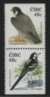 Ireland 2003 MNH Sc 1493, 1511 48c Peregrine Falcon, Pied Wagtail Pair Ex Booklet - Nuovi