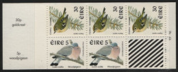 Ireland 1998-99 MNH Sc 1113c 30p Goldcfrest, 5c Wood Pigeon Booklet - Unused Stamps